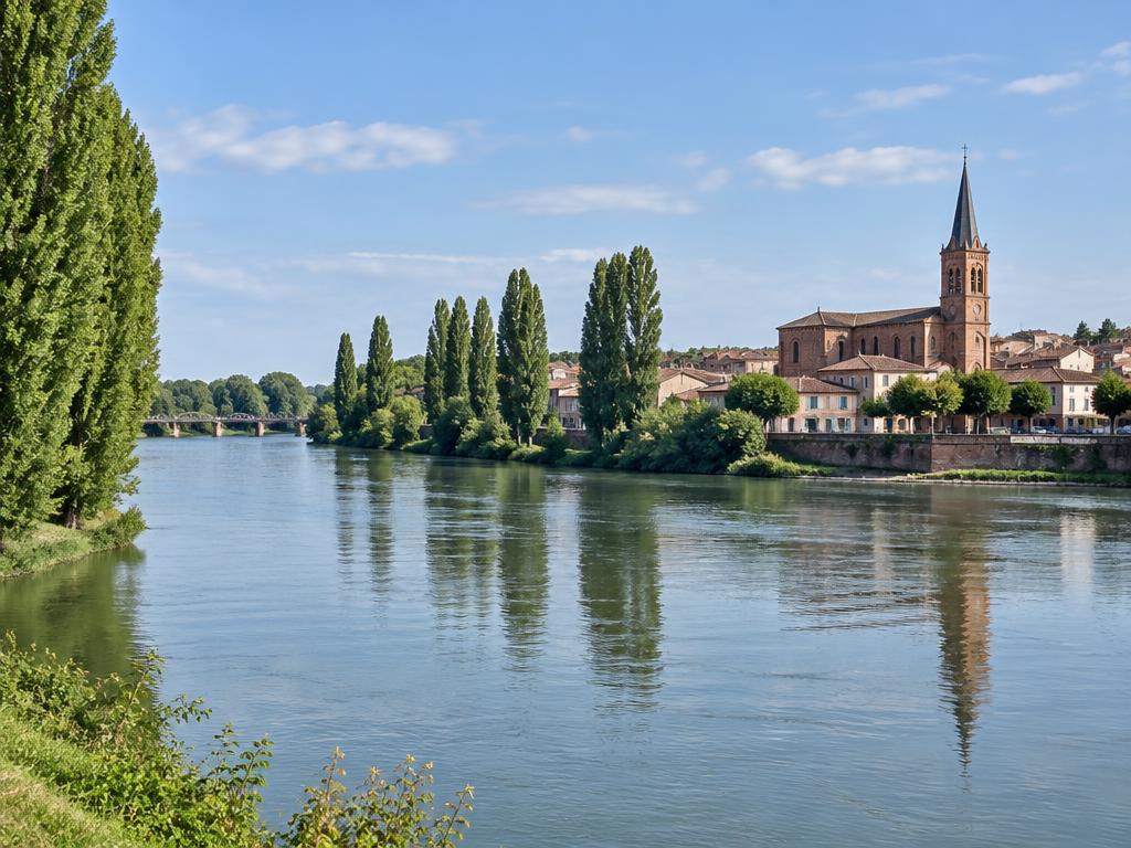 Vue de Verdun-sur-Garonne, commune d’intervention en Tarn-et-Garonne